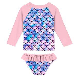 Rash Guard 2 Piece Long Sleeve Swimsuit  Size Large